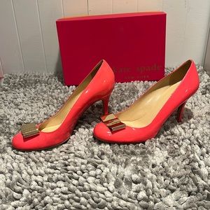 Kate Spade pink patent pumps